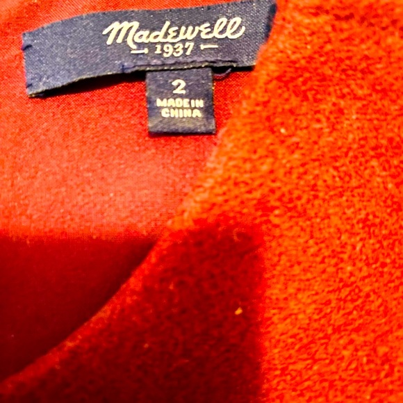 MadeWell MIDI Wool Blend Maroon Sleeveless Dress - Picture 5 of 5